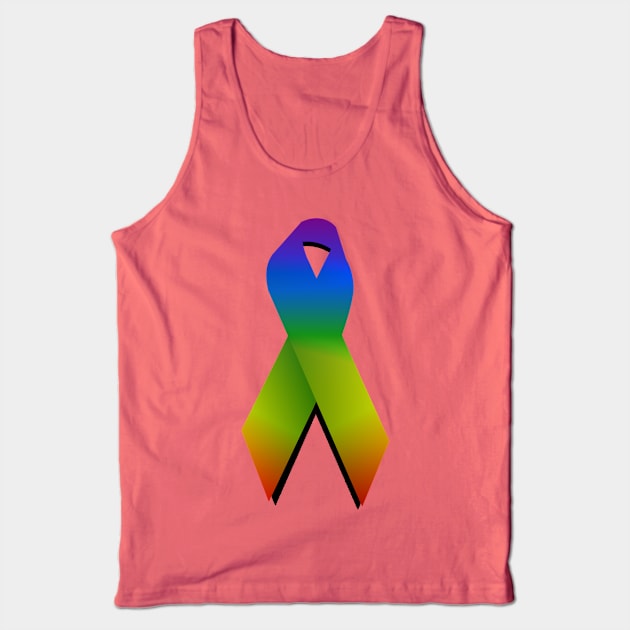 LGBTQ Gay Support ribbon Tank Top by KZK101